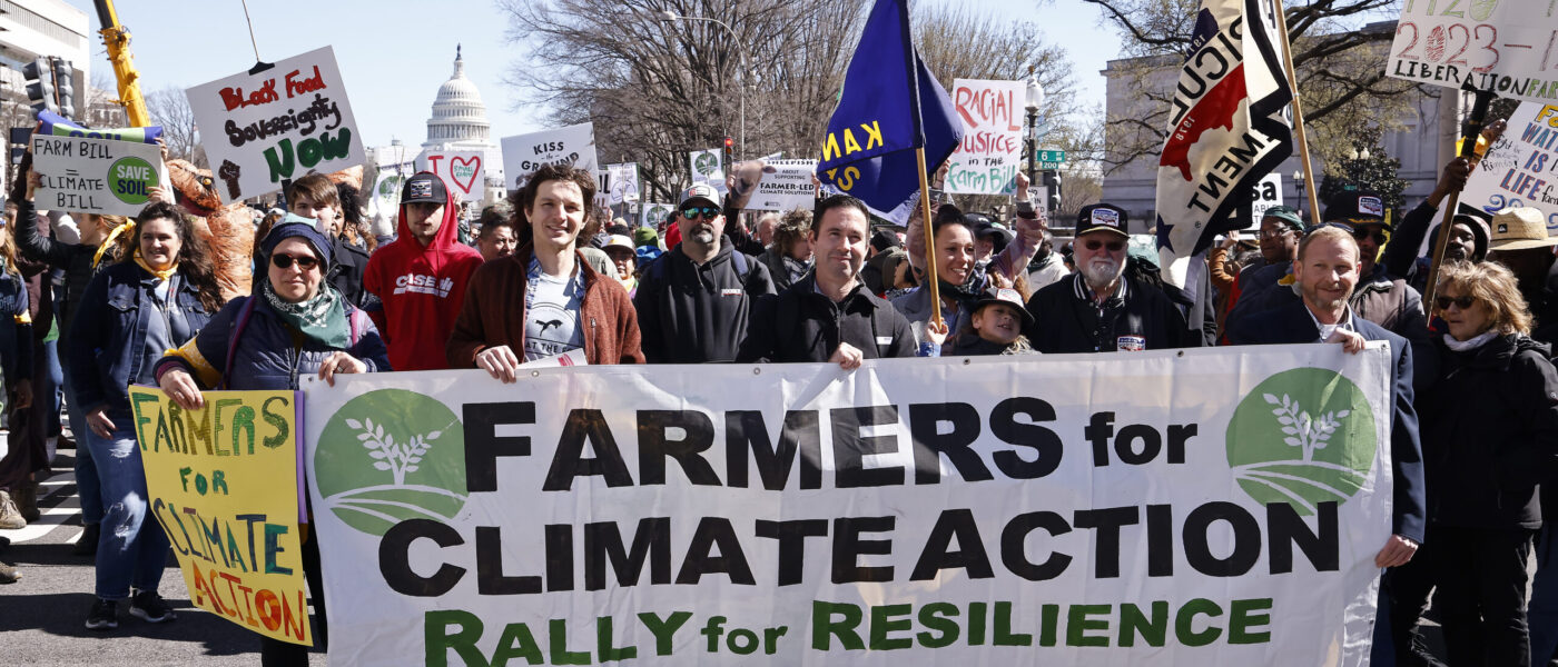 Farmers and activists march to the U.S. Capitol after the Farmers for Climate Action: Rally for Resilience