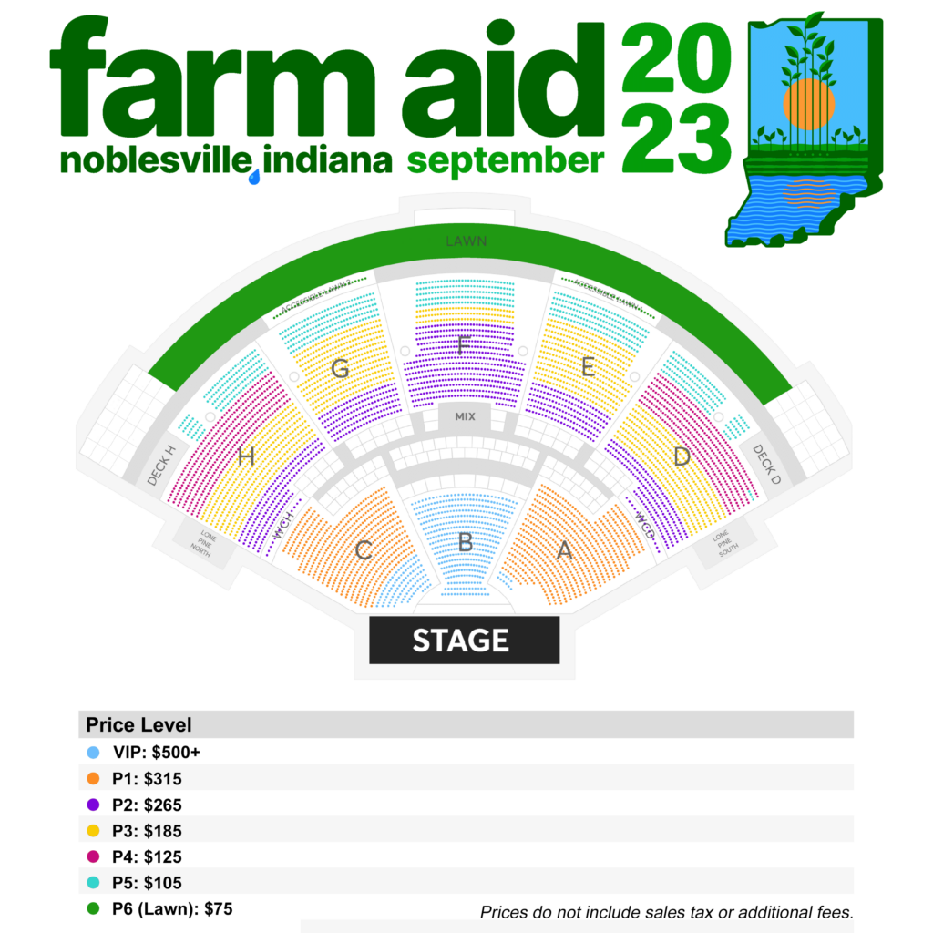 Farm Aid 2023 Seating Map